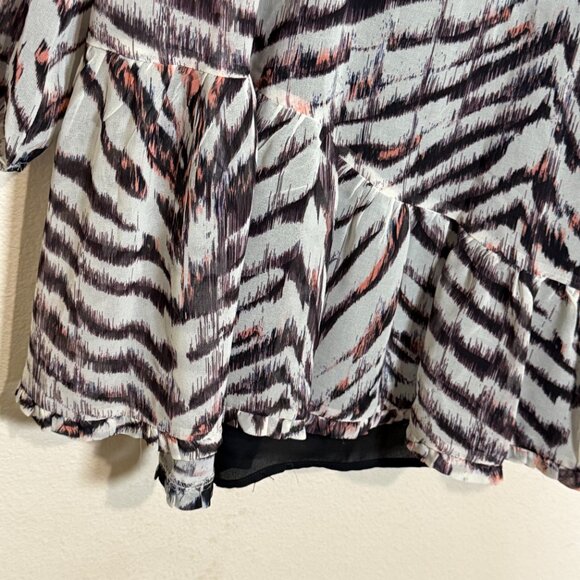 Topshop dress animal shirred waist mini dress NEW size 6 NWT - Picture 5 of 9